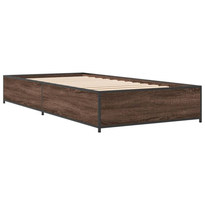 Giroletto Rovere Marrone 90x190 cm Legno Multistrato e Metallo | homemem39