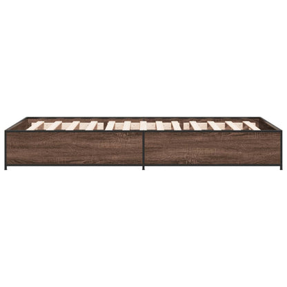 Giroletto Rovere Marrone 90x190 cm Legno Multistrato e Metallo | homemem39