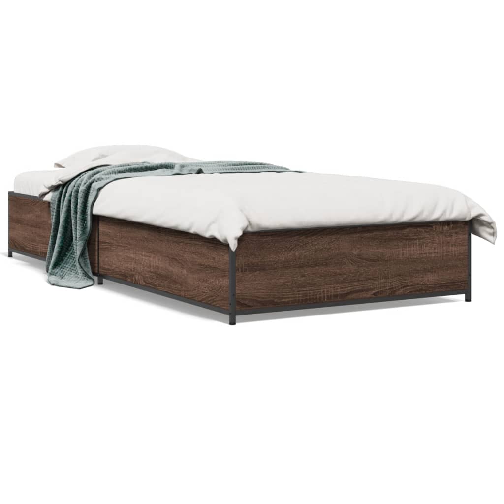 Giroletto Rovere Marrone 75x190 cm Legno Multistrato e Metallo | homemem39