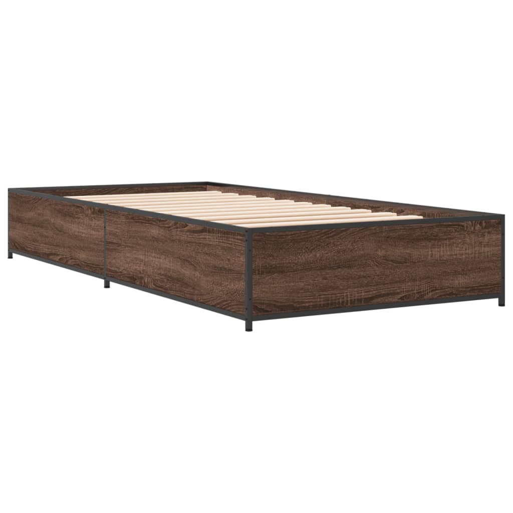 Giroletto Rovere Marrone 75x190 cm Legno Multistrato e Metallo | homemem39