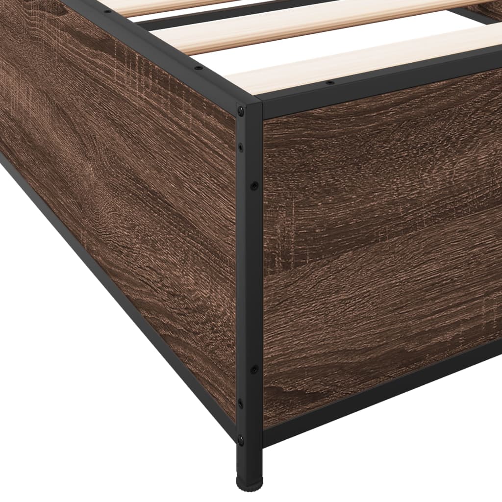 Giroletto Rovere Marrone 75x190 cm Legno Multistrato e Metallo | homemem39