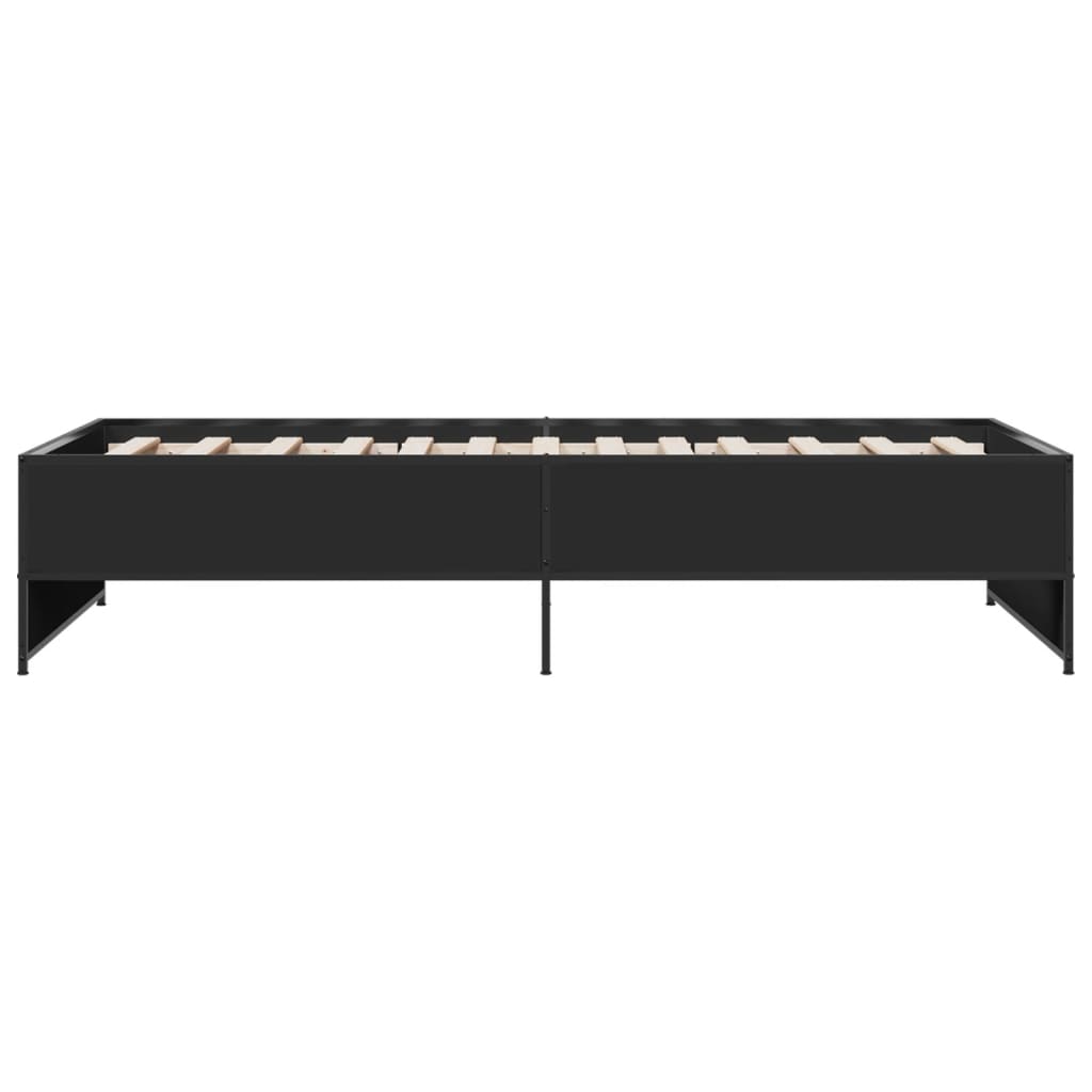 Giroletto Nero 100x200 cm in Legno Multistrato e Metallo | homemem39