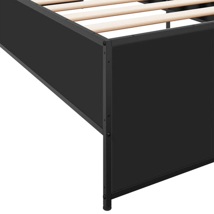 Giroletto Nero 100x200 cm in Legno Multistrato e Metallo | homemem39