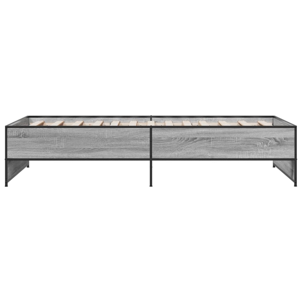 Giroletto Grigio Sonoma 100x200 cm Legno Multistrato e Metallo - homemem39