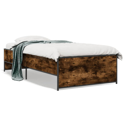 Giroletto Rovere Fumo 90x200 cm in Legno Multistrato e Metallo | homemem39