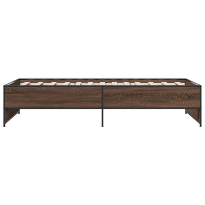Giroletto Rovere Marrone 90x200 cm Legno Multistrato e Metallo | homemem39