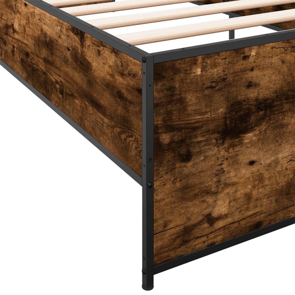 Giroletto Rovere Fumo 90x190 cm in Legno Multistrato e Metallo | homemem39