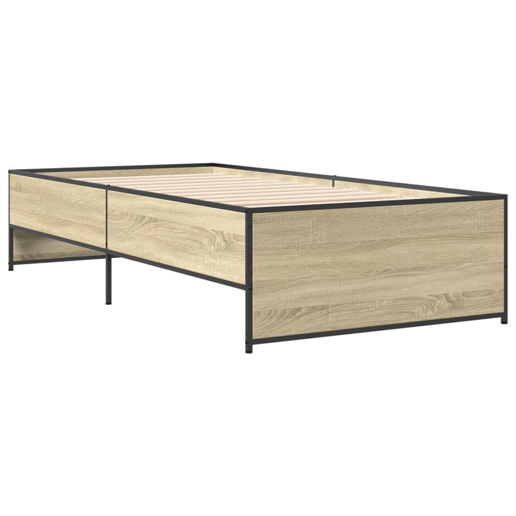 Giroletto Rovere Sonoma 75x190cm in Legno Multistrato e Metallo | homemem39