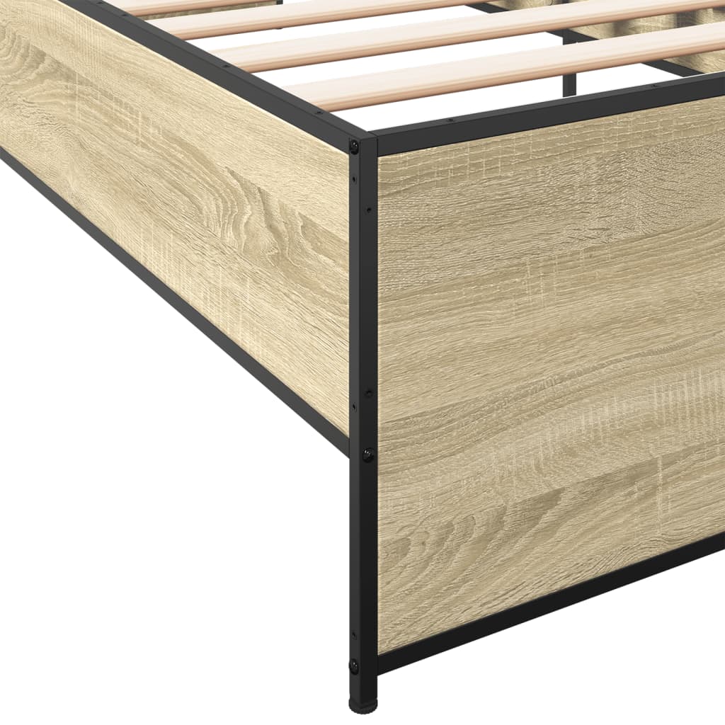 Giroletto Rovere Sonoma 75x190cm in Legno Multistrato e Metallo | homemem39