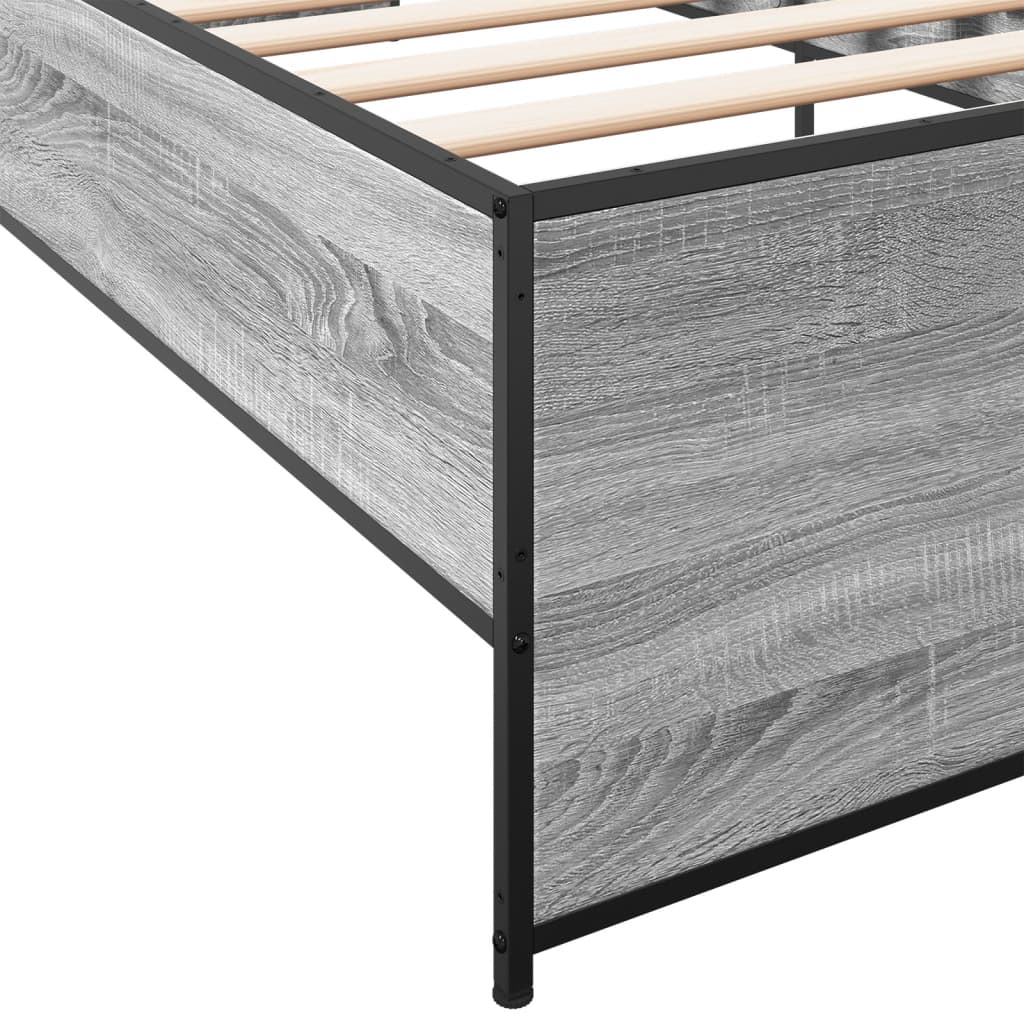 Giroletto Grigio Sonoma 75x190cm in Legno Multistrato e Metallo | homemem39