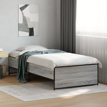 Giroletto Grigio Sonoma 75x190cm in Legno Multistrato e Metallo | homemem39