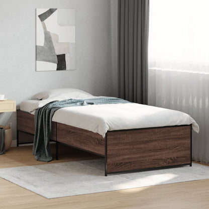 Giroletto Rovere Marrone 75x190 cm Legno Multistrato e Metallo | homemem39