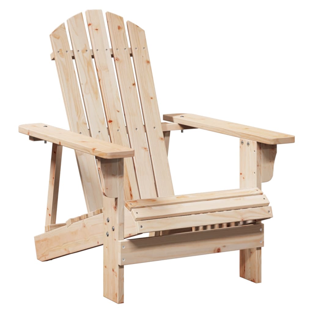 Sedia Adirondack con Ottomana in Legno Massello di Abete