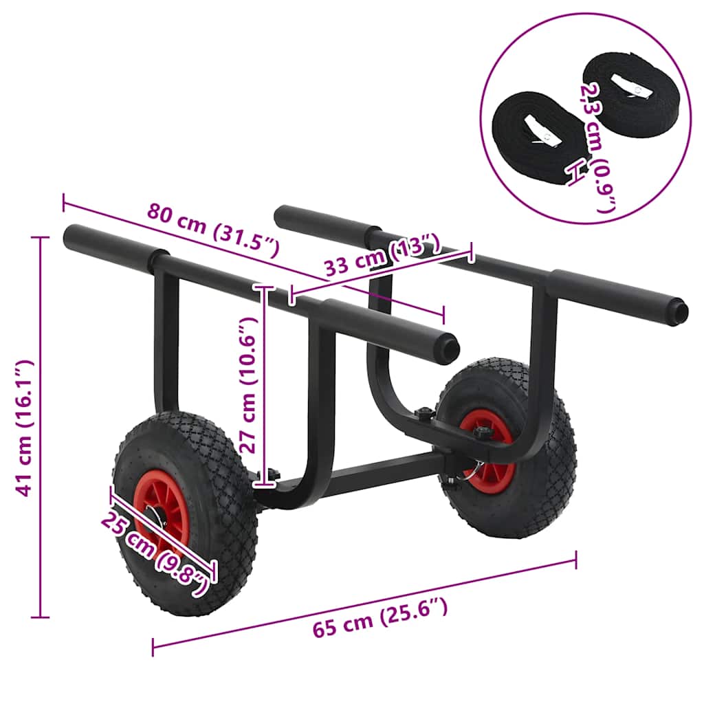 Carrello per Kayak 90 kg in Alluminio | homemem39