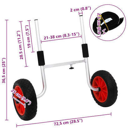 Carrello per Kayak 90 kg in Alluminio | homemem39
