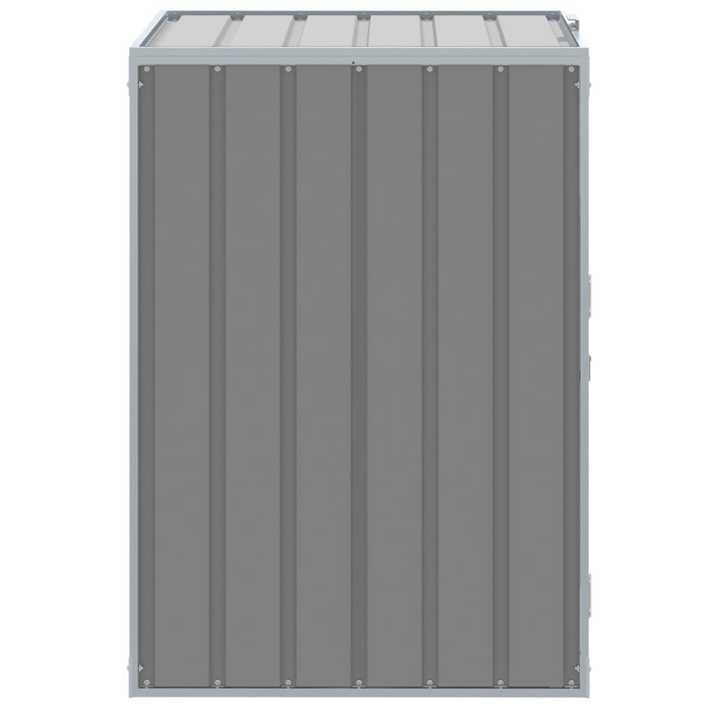 Copribidone con Ruote Bidone Singolo Grigio 72x81x115cm Acciaio | homemem39