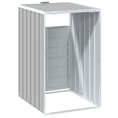 Copribidone con Ruote Bidone Singolo Grigio 72x81x115cm Acciaio | homemem39