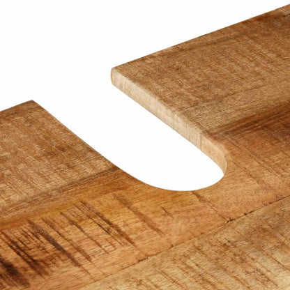 Set Mobili da Bagno 2pz in Ferro e Legno Massello di Mango | homemem39