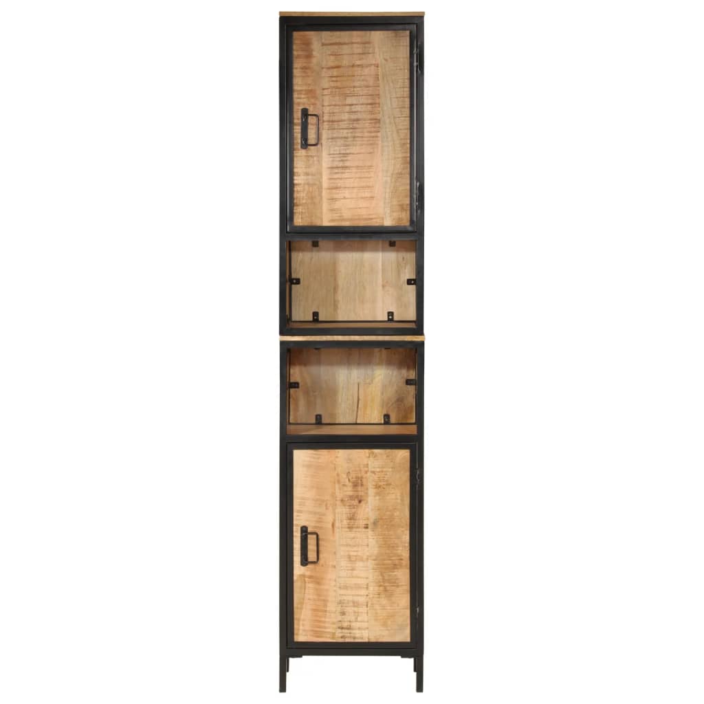Mobile da Bagno 40x27x180 cm in Ferro e Legno Massello di Mango | homemem39