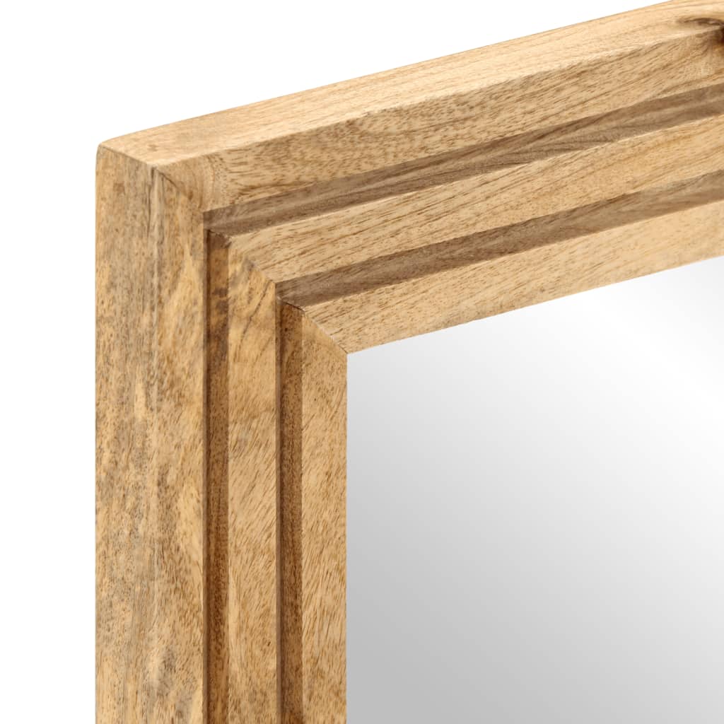 Set Mobili da Bagno 2pz in Legno Massello di Mango Grezzo