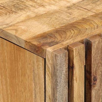 Set Mobili da Bagno 3 pz in Legno Massello di Mango Grezzo