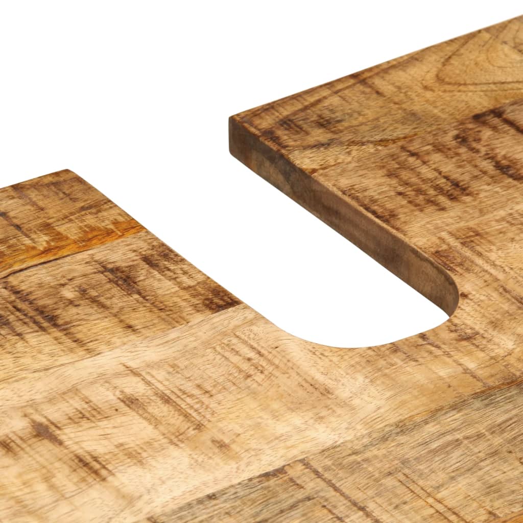 Set Mobili da Bagno 3 pz in Legno Massello di Mango Grezzo