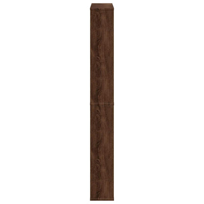 Scarpiera con Specchio a 4 Livelli Rovere Marrone 63x17x134 cm