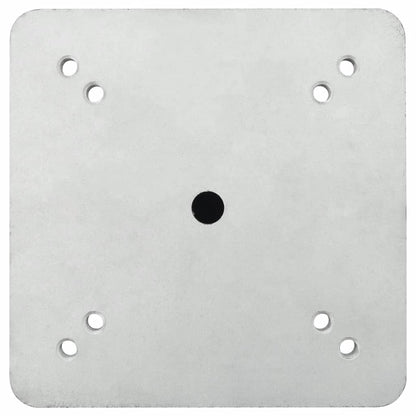 Base per Ombrellone Interrata Argento 16x16x39,5 cm Acciaio