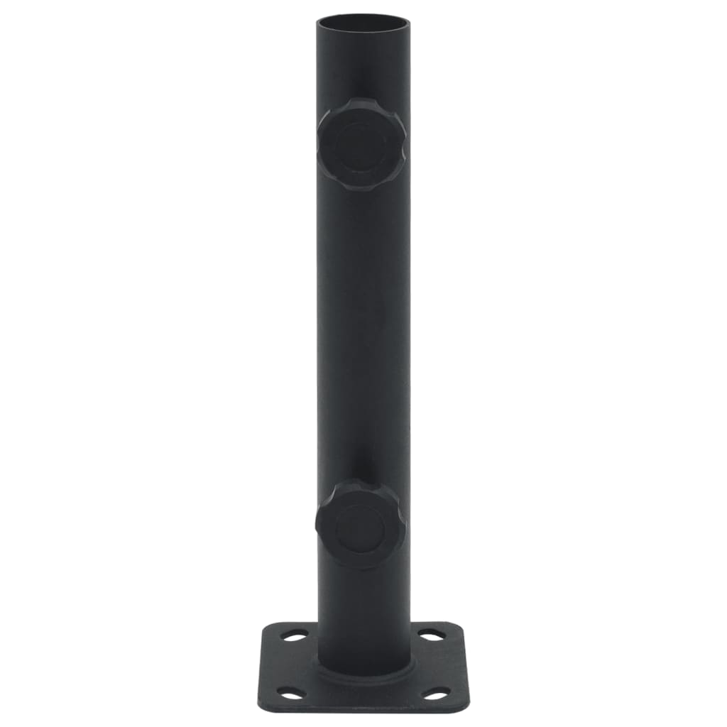 Base per Ombrellone per Palo da Ø32/34/38 mm Nero Opaco Acciaio - homemem39