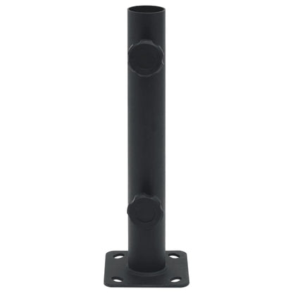 Base per Ombrellone per Palo da Ø32/34/38 mm Nero Opaco Acciaio - homemem39