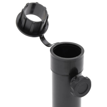 Base per Ombrellone per Palo da Ø38/48 mm Nero Opaco in Acciaio