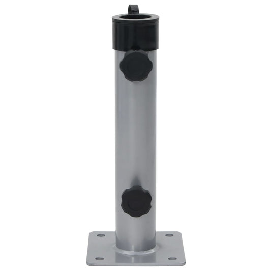 Base per Ombrellone per Palo da Ø38/48 mm Argento in Acciaio - homemem39