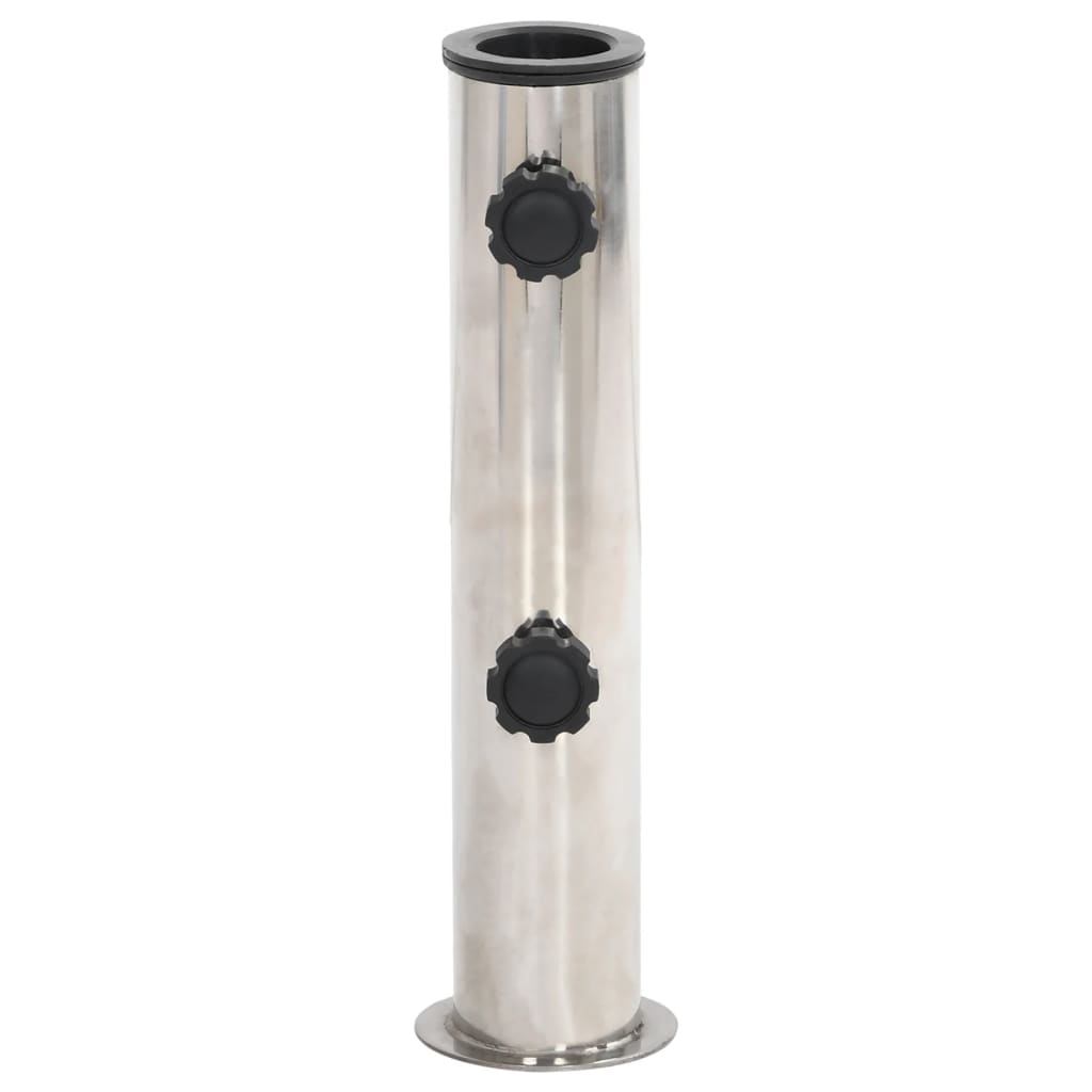 Base per Ombrellone per Palo da Ø38/48 mm Argento Acciaio Inox | homemem39