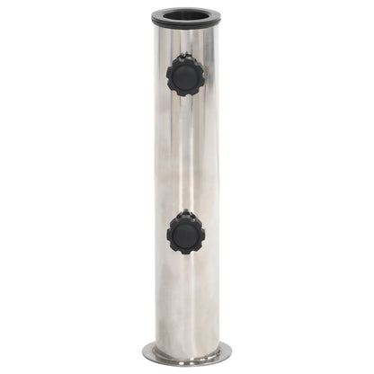 Base per Ombrellone per Palo da Ø38/48 mm Argento Acciaio Inox | homemem39