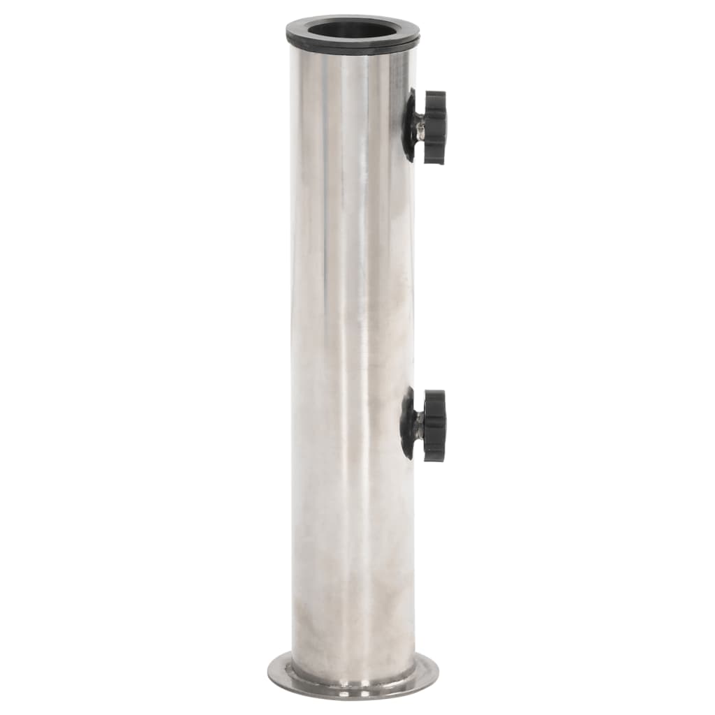 Base per Ombrellone per Palo da Ø38/48 mm Argento Acciaio Inox | homemem39