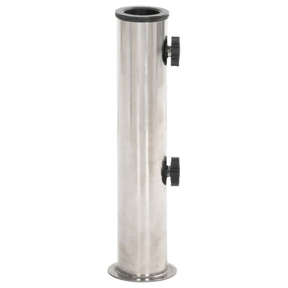 Base per Ombrellone per Palo da Ø38/48 mm Argento Acciaio Inox | homemem39