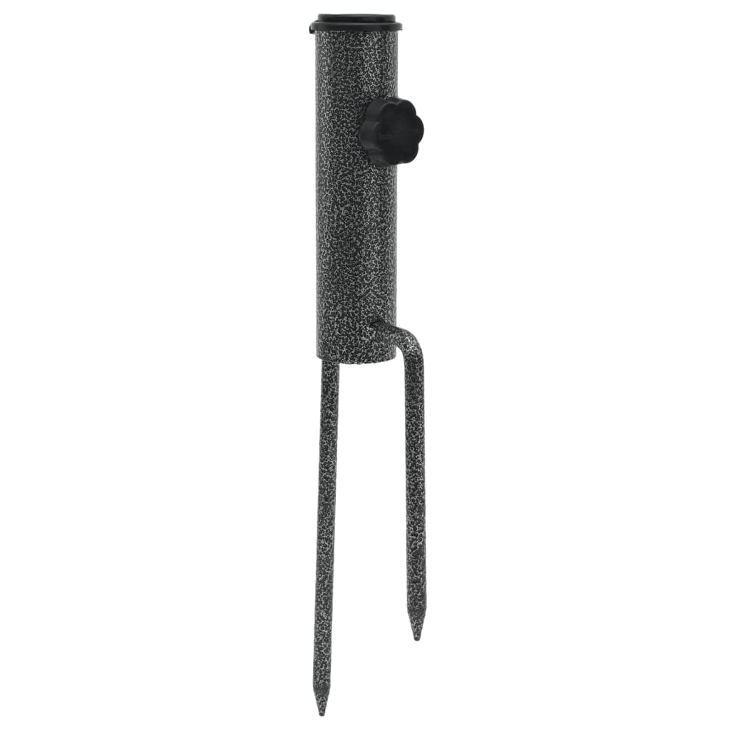 Umbrella Supports with Pegs 2pcs 9x35cm Galvanized Steel