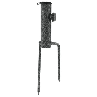 Umbrella Supports with Pegs 2pcs 9x35cm Galvanized Steel