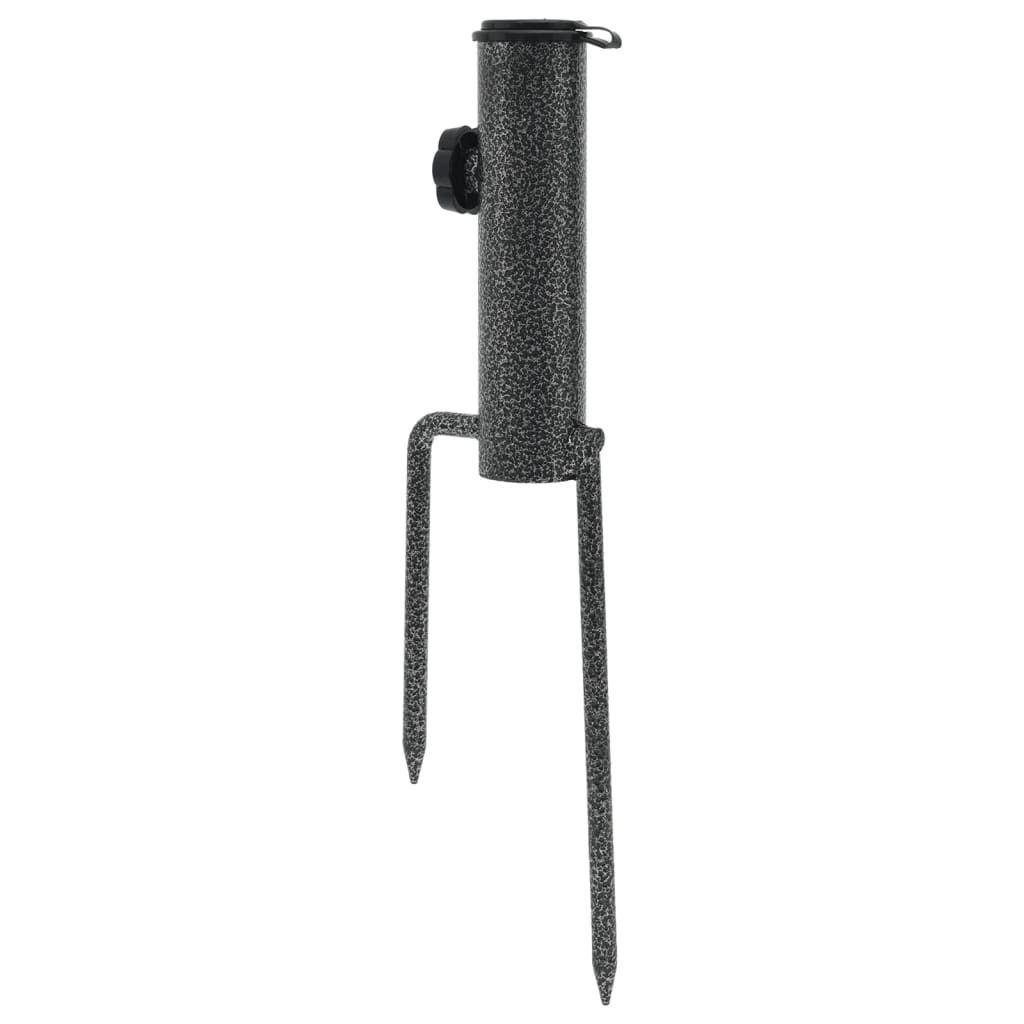 Umbrella Supports with Pegs 2pcs 9x35cm Galvanized Steel