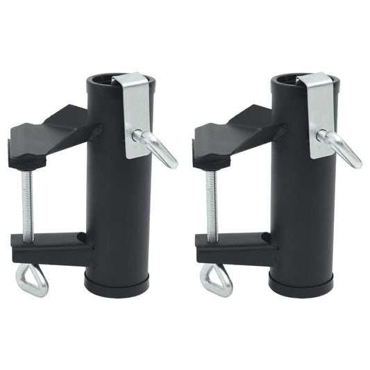 Clamps for Balcony Umbrellas 2 pcs 25-38 mm in Steel