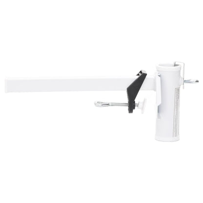 Morsetto per Ombrellone da Balcone Bianco 38 mm in Acciaio | homemem39