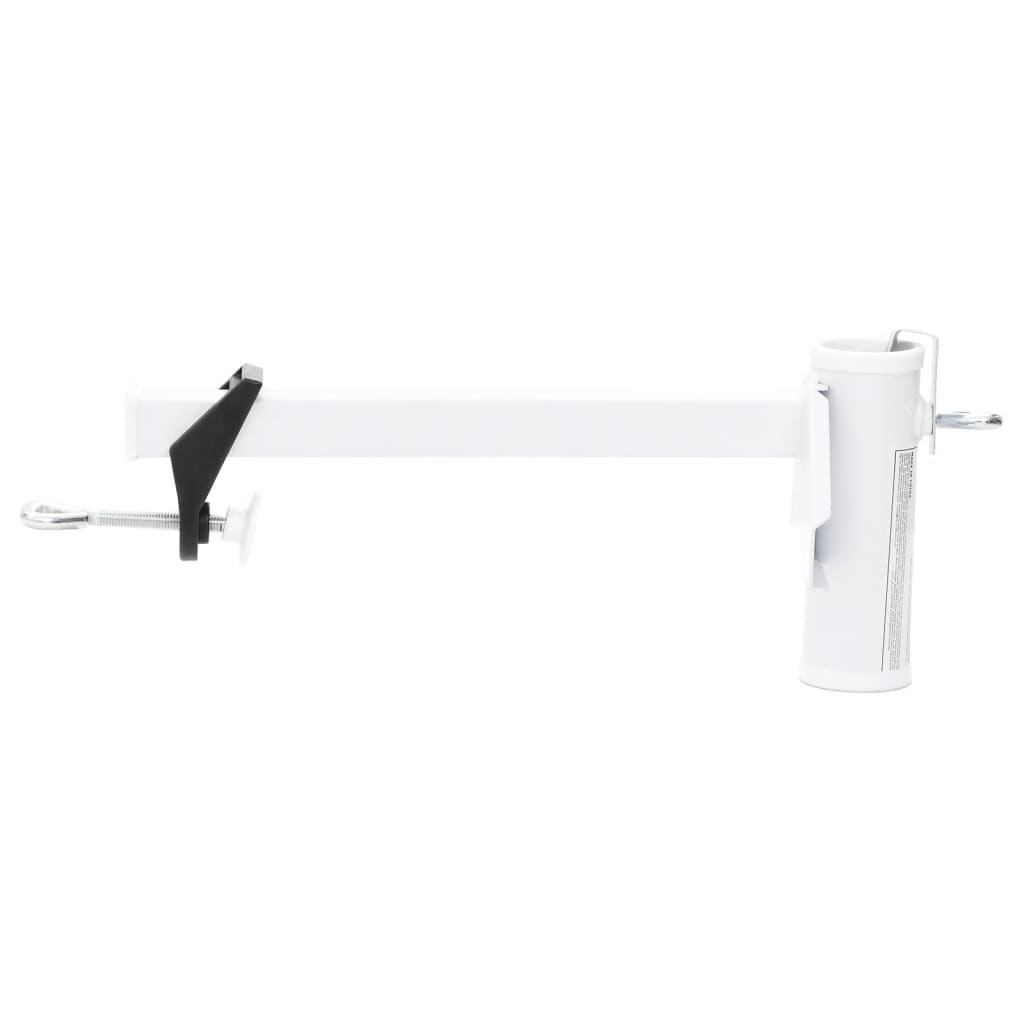 Morsetto per Ombrellone da Balcone Bianco 38 mm in Acciaio | homemem39