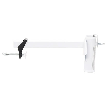 Morsetto per Ombrellone da Balcone Bianco 38 mm in Acciaio | homemem39