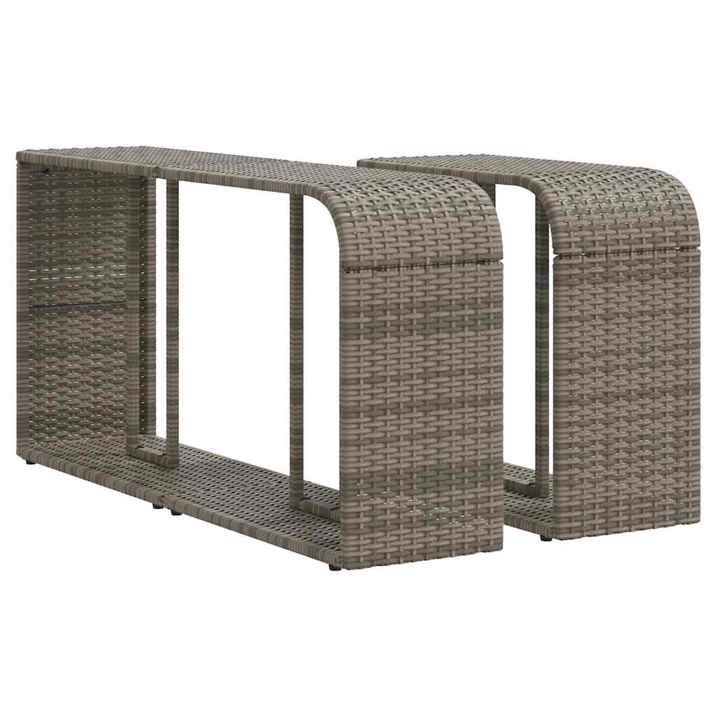 Set Divano Giardino 10 pz con Cuscini Grigio Chiaro Polyrattan | homemem39