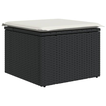 Set Divani da Giardino 10pz con Cuscini in Polyrattan Marrone | homemem39