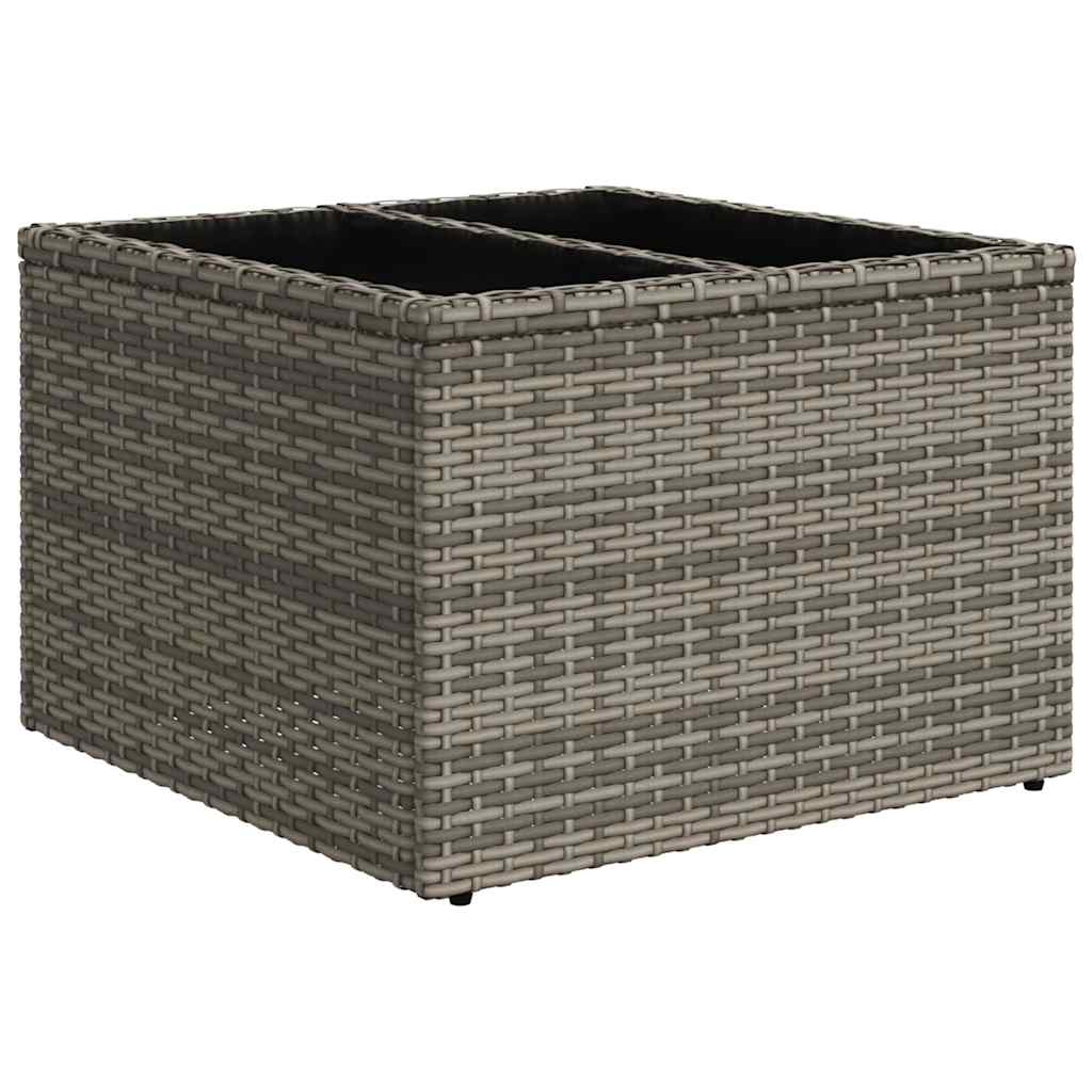 Set Divani da Giardino 11 pz con Cuscini in Polyrattan Grigio | homemem39