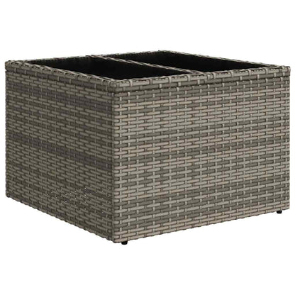 Set Divani da Giardino 11 pz con Cuscini in Polyrattan Grigio | homemem39