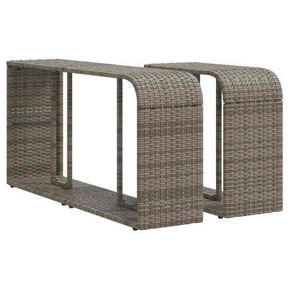Set Divani da Giardino 11 pz con Cuscini in Polyrattan Grigio - homemem39