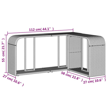 Set Divani da Giardino 11 pz con Cuscini Polyrattan Marrone | homemem39