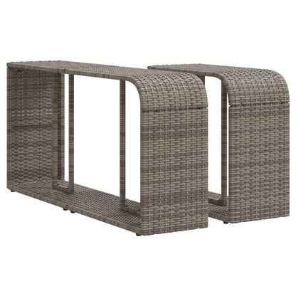 Set Divani da Giardino 11 pz con Cuscini in Polyrattan Grigio - homemem39